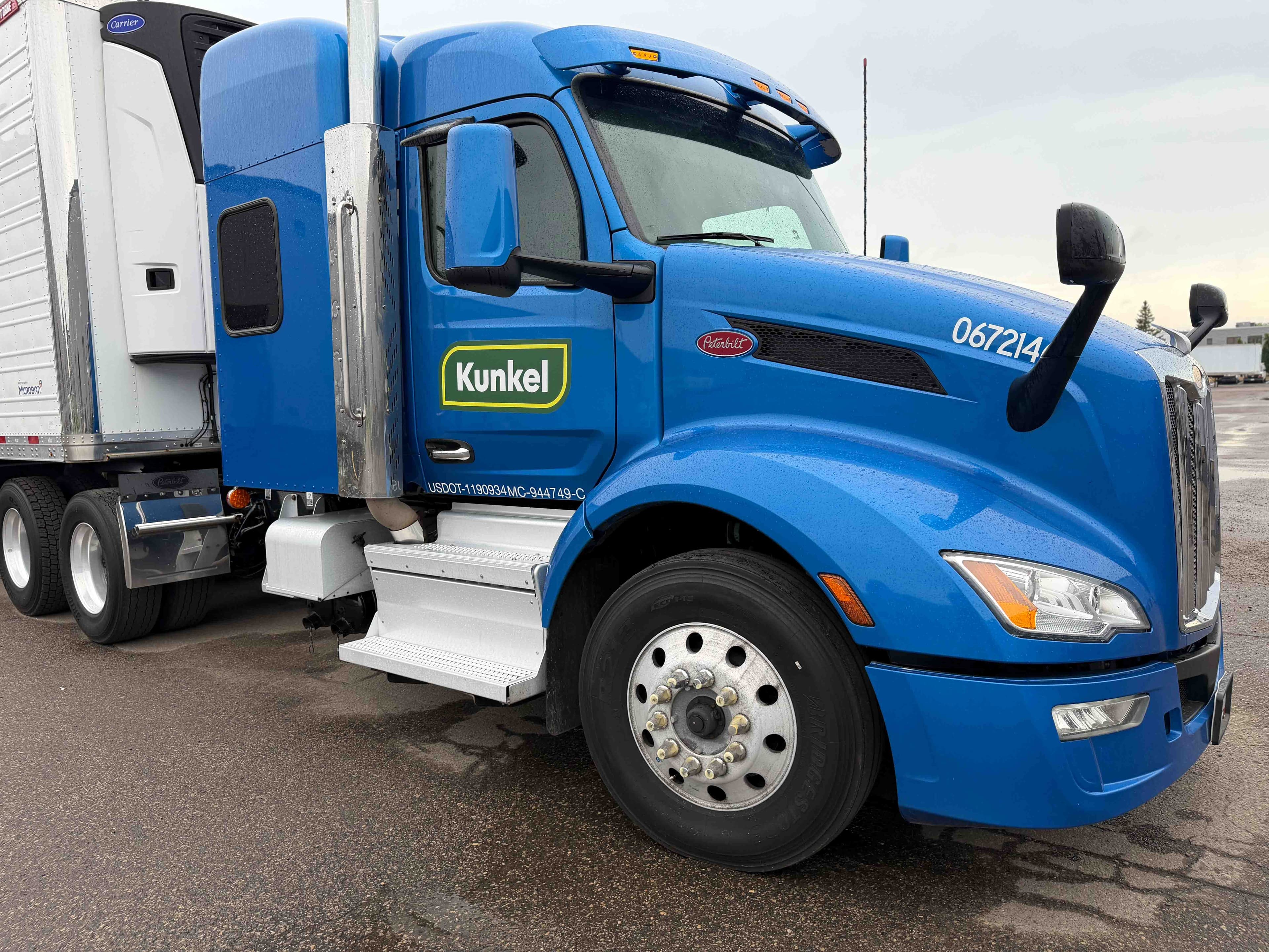 Kunkel tractor and refrigerated trailer on the lot